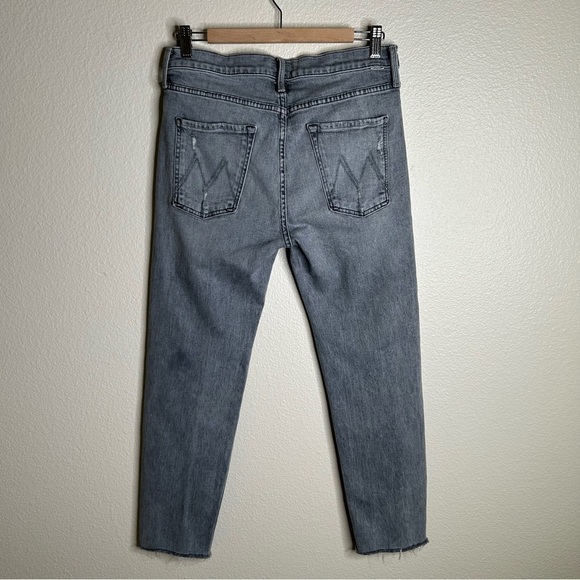 Mother The Scrapper Cuff Ankle Fray jeans Shadows In The Grass 29 - Picture 12 of 15